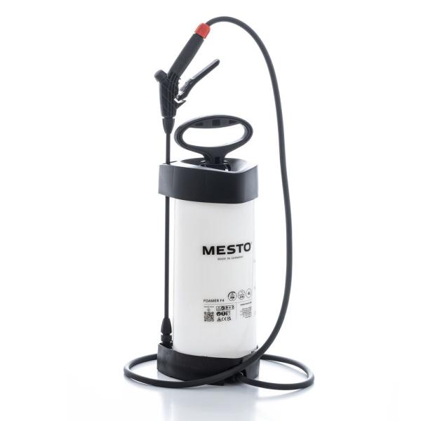 MESTO FOAMER F4 Schaumsprühgerät in Gesamtansicht mit Schlauch und Handgriff